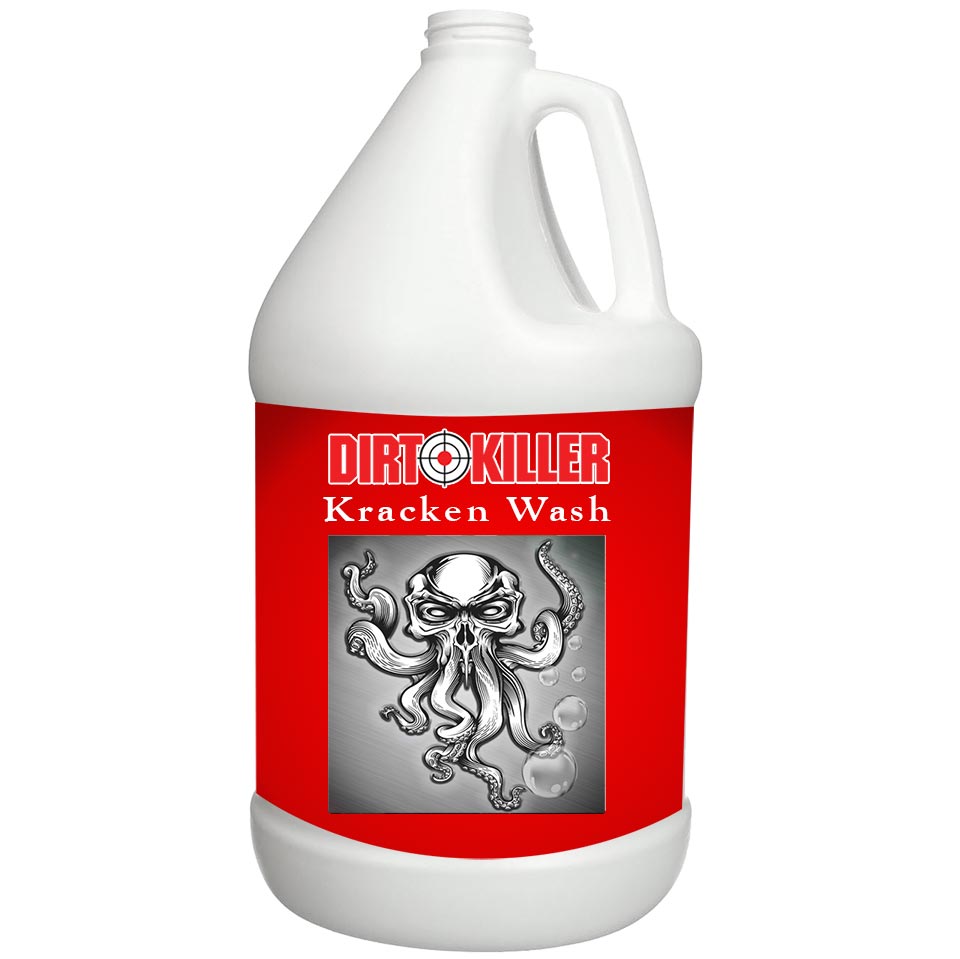 Kracken Wash - Vinyl Oxidation Removal - Gutter cleaning Brightening label - 1 gallon