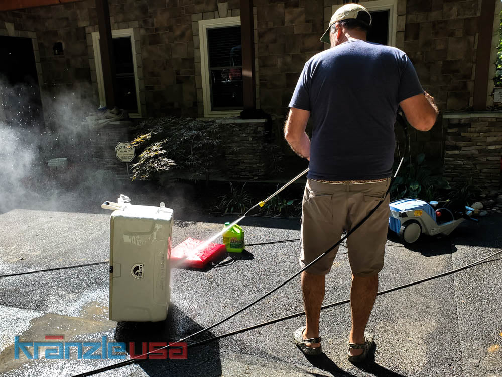 Driveway cleaning - Kranzle 1122TST electric pressure washer