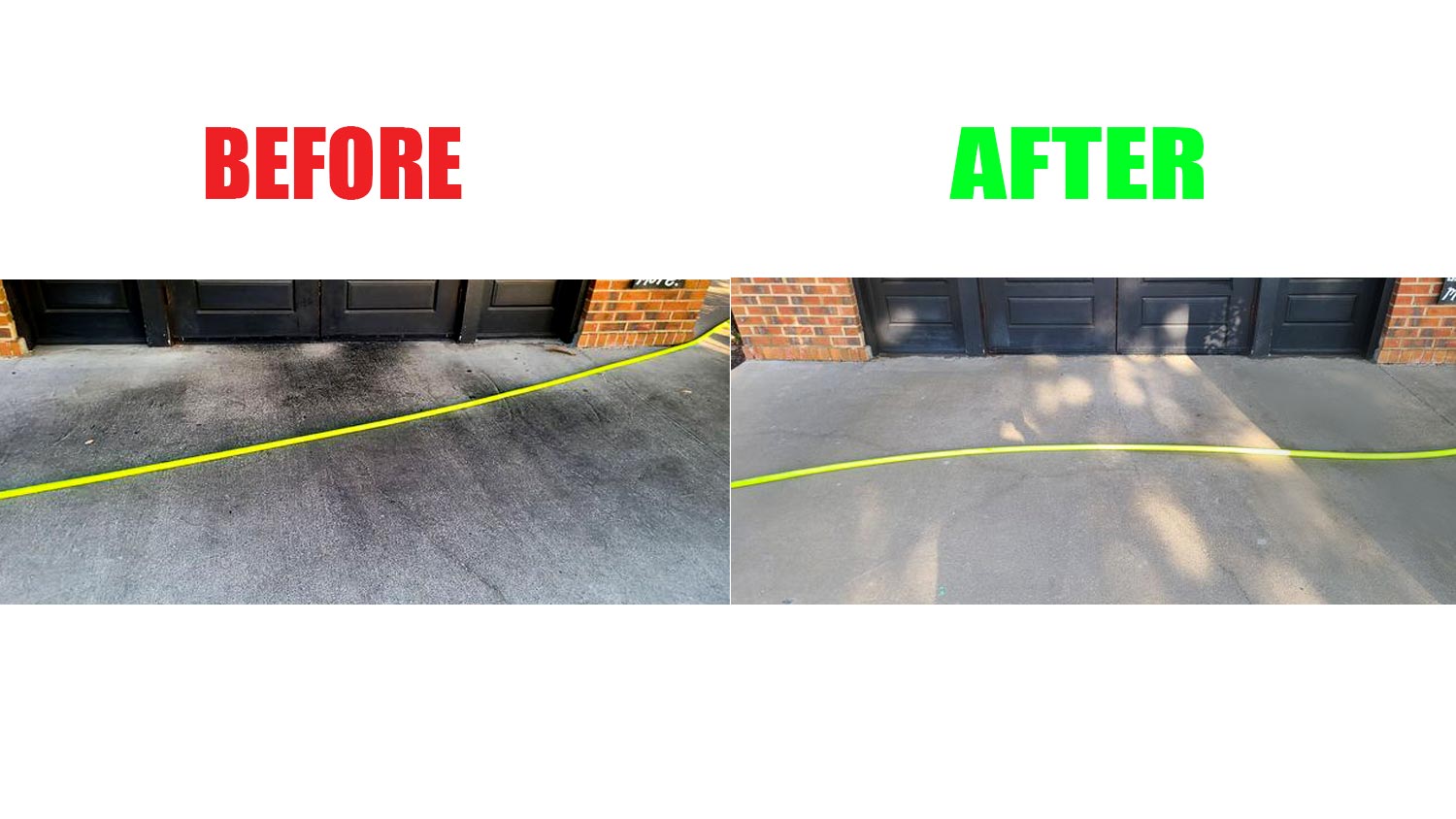 Before and after 2 - Nastee industrial concrete oil stain removal