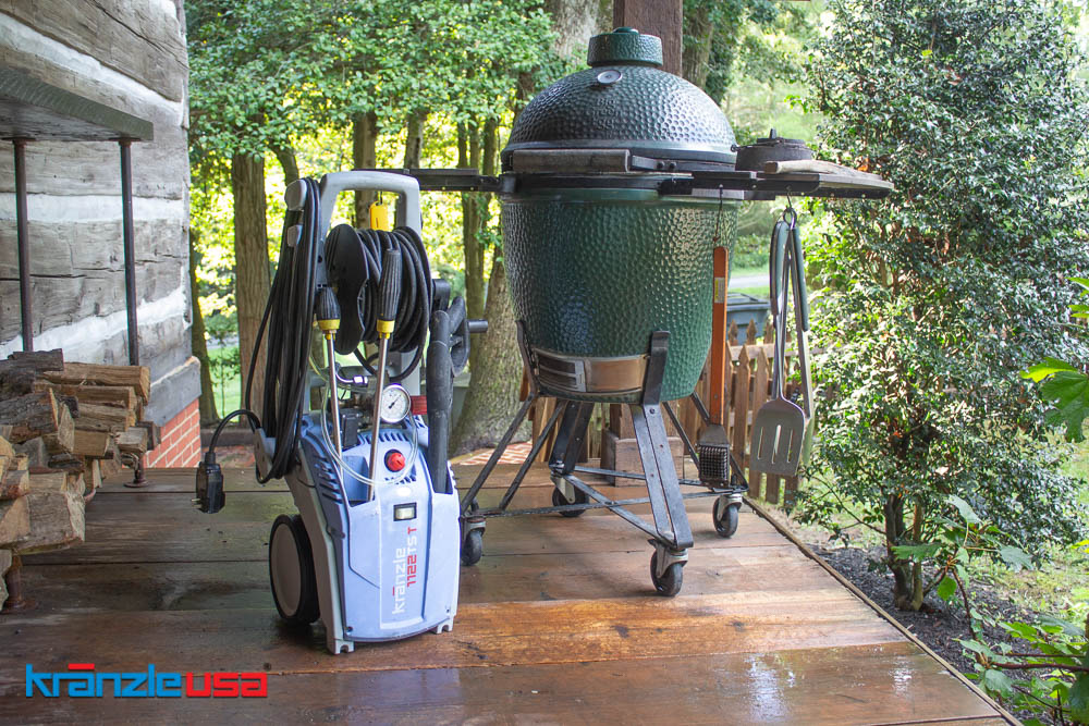 BBQ cleaned with a Kranzle 1122TST electric pressure washer
