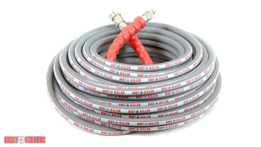 100 FT coil of grey non-marking high pressure hose