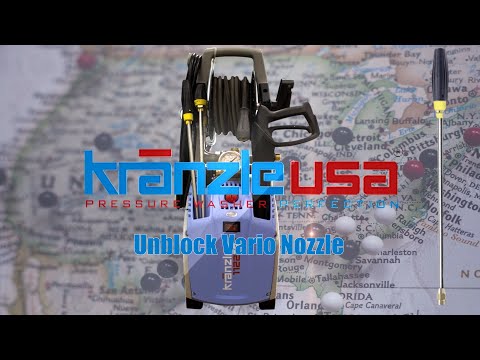 Unblock a  Kranzle vario-jet nozzle